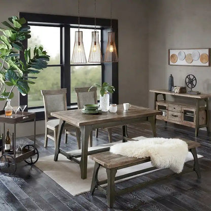 INK+IVY Oliver Grey Extension Dining Table