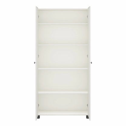 Avenue Greene Baldwin Fluted 36 in. Wide 2 Door Storage Cabinet, White
