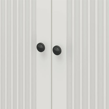 Avenue Greene Baldwin Fluted 36 in. Wide 2 Door Storage Cabinet, White