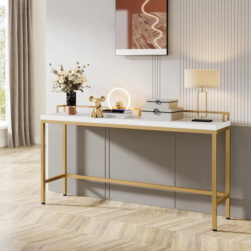 70.9 Extra Long Sofa Console Table, Behind The Couch Table Narrow Entryway Table