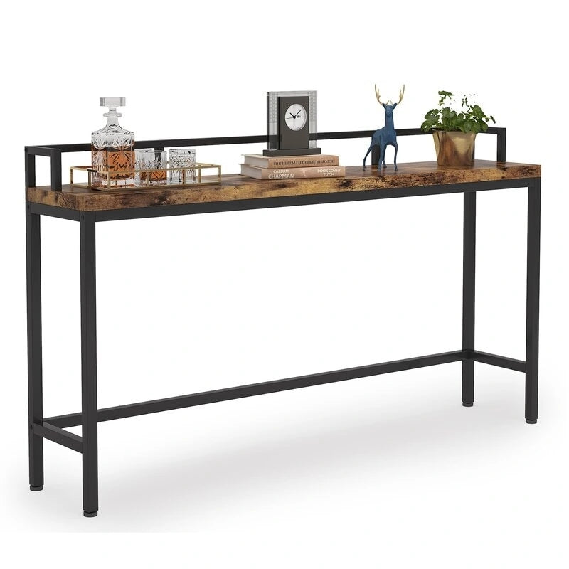 70.9 Extra Long Sofa Console Table, Behind The Couch Table Narrow Entryway Table