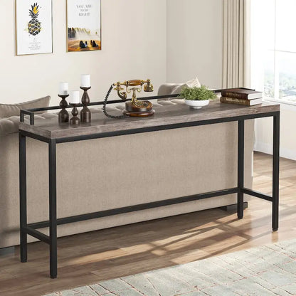 70.9 Extra Long Sofa Console Table, Behind The Couch Table Narrow Entryway Table