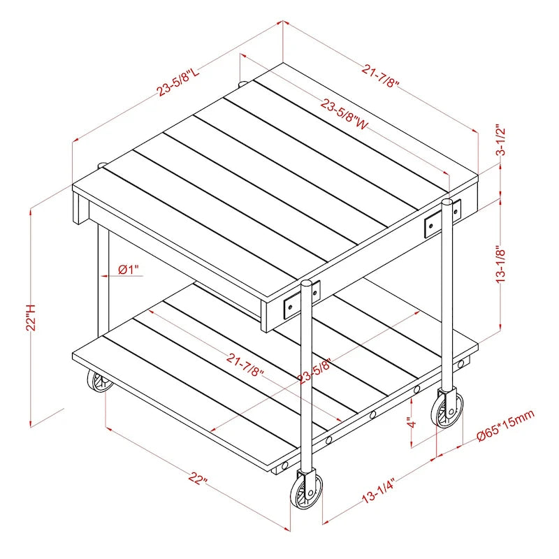 Hyssop Farmhouse 24-inch Steel 1-Shelf End Table by Furniture of America