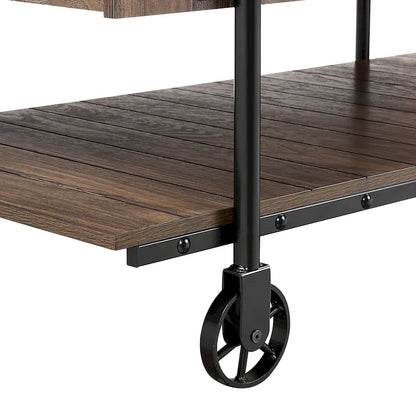 Hyssop Farmhouse 24-inch Steel 1-Shelf End Table by Furniture of America