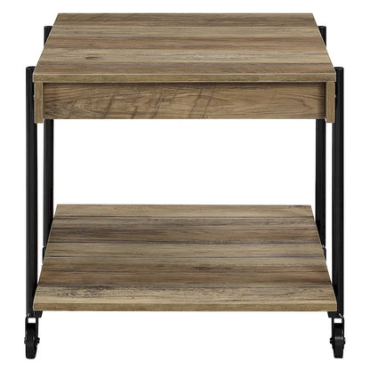 Hyssop Farmhouse 24-inch Steel 1-Shelf End Table by Furniture of America