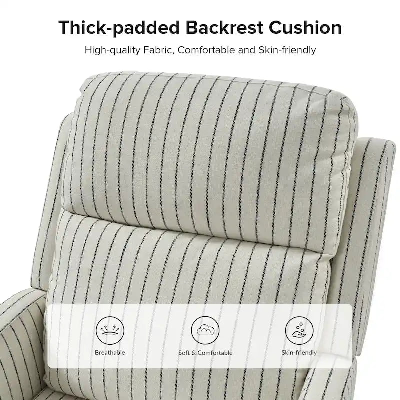 Diana Modern Polyester 360-degree Swivel Rocker Recliner by HULALA HOME
