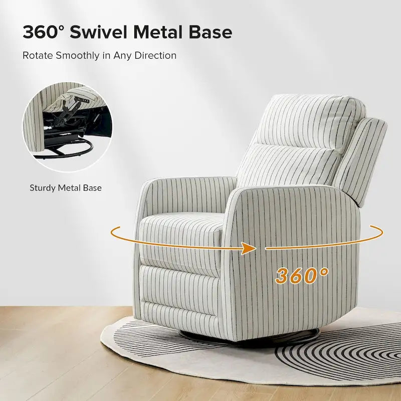 Diano Rocker Diana Modern Polyester 360-degree Swivel Rocker Recliner by HULALA HOM ...