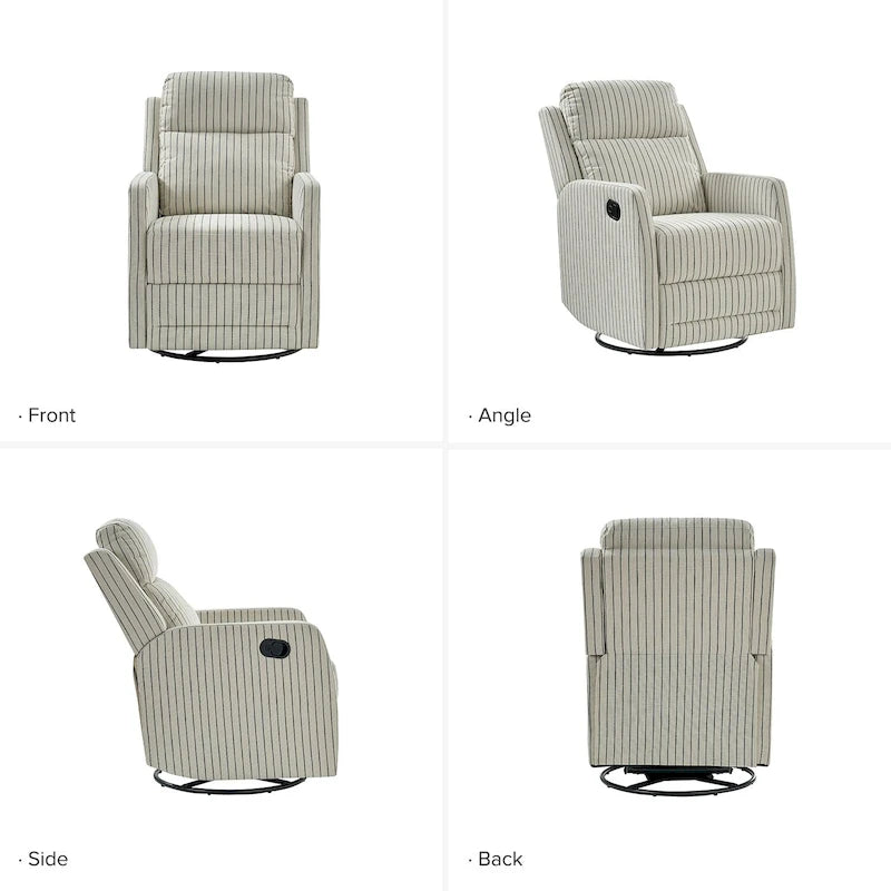 Diano Rocker Diana Modern Polyester 360-degree Swivel Rocker Recliner by HULALA HOM ...