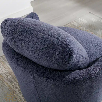 Modern Upholstered Swivel Barrel Chair for Living Room