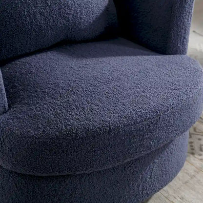 Modern Upholstered Swivel Barrel Chair for Living Room