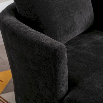Modern Upholstered Swivel Barrel Chair for Living Room