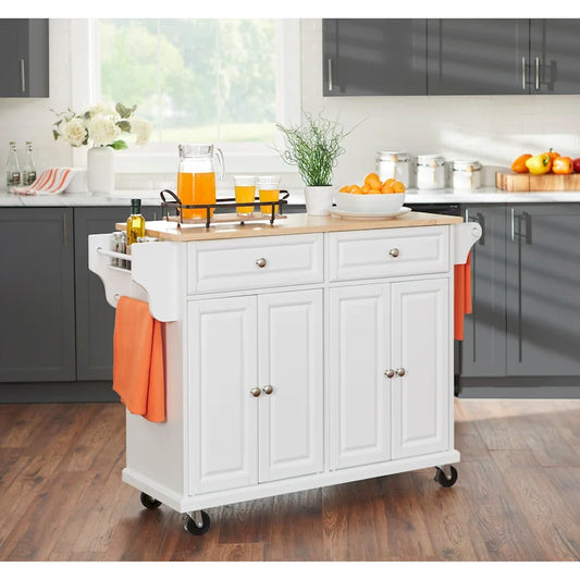 Simple Living Georgia Rolling Kitchen Cart