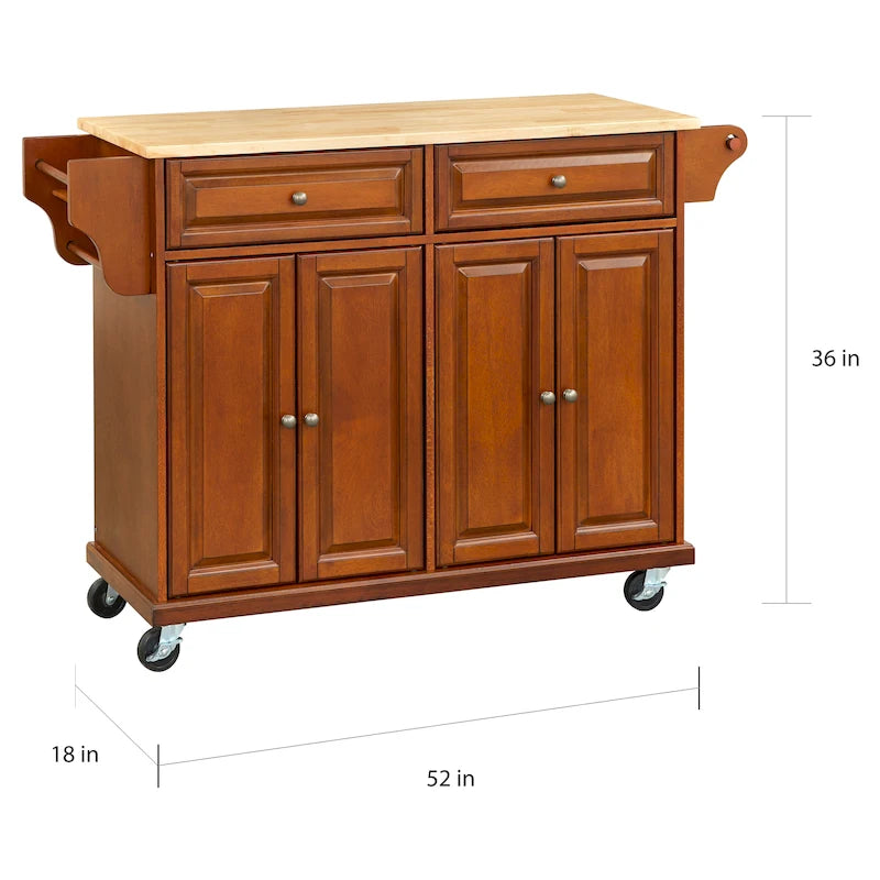 Simple Living Georgia Rolling Kitchen Cart