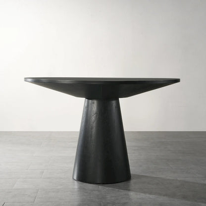 Roundhill Furniture Rocco Contemporary Dining Set, Round Pedestal Table with 4 Chairs