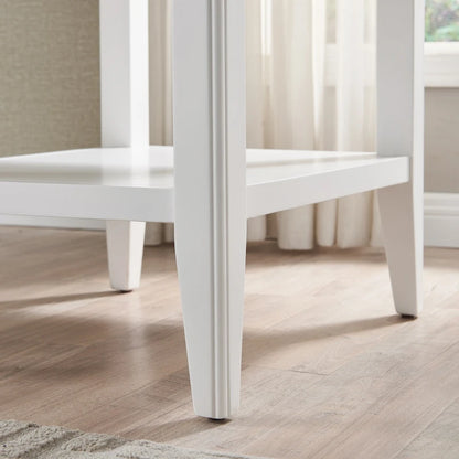 Laurent 20 in. Solid Wood End Table with Shelf and Drawer