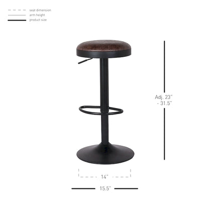 Juno Gaslift Backless Swivel Bar Stool,Set of 2