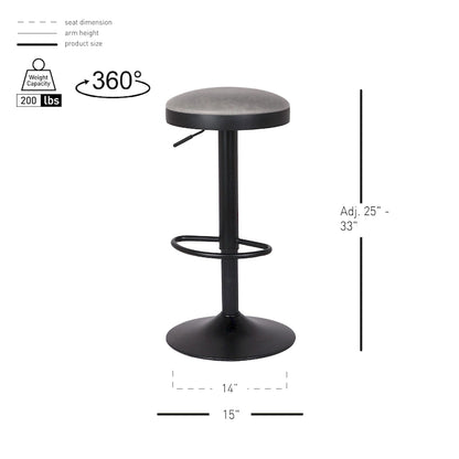 Juno Gaslift Backless Swivel Bar Stool,Set of 2