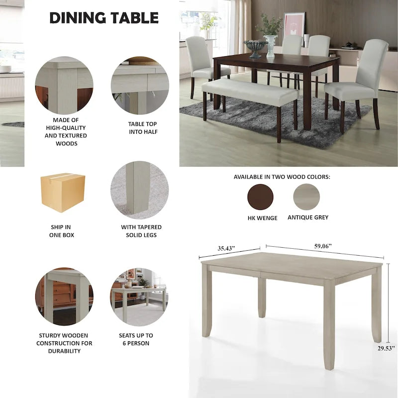 CraftPorch Simply Elegant Dining Table