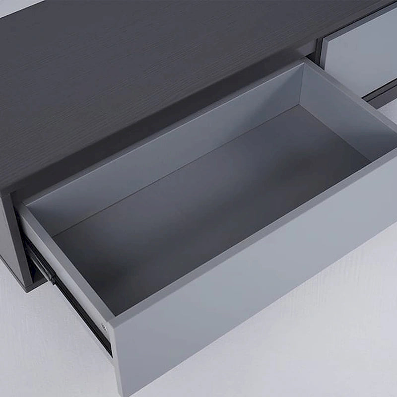 Extendable 118 Modern TV Stand with 3 Spacious Drawers, Adjustable Length Media Console for Living Room