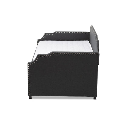 Contemporary Twin Size Daybed with Roll Out Trundle Guest Bed