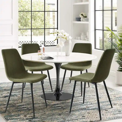 Modern Fabric Upholstered Dining Chairs (Set of 4) - 34x18x18