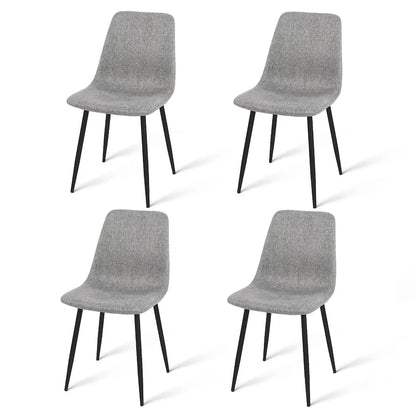 Modern Fabric Upholstered Dining Chairs (Set of 4) - 34x18x18