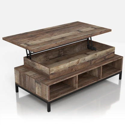 DH BASIC Rustic 47-inch Lift-Top Coffee Table with Storage