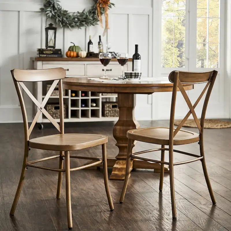 Pompey Metal Dining Chairs (Set of 2) by iNSPIRE Q Classic