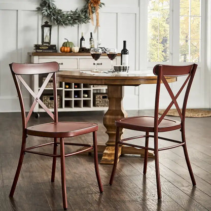 Pompey Metal Dining Chairs (Set of 2) by iNSPIRE Q Classic