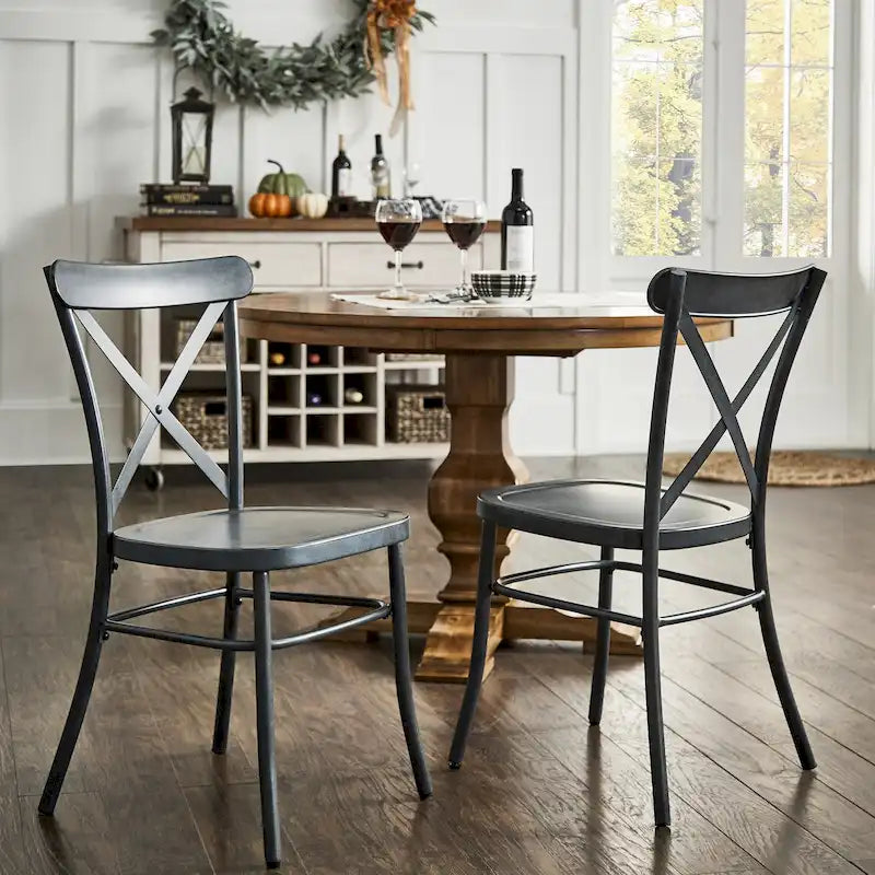 Pompey Metal Dining Chairs (Set of 2) by iNSPIRE Q Classic