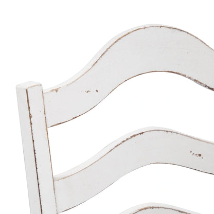 Magnolia Manor Antique White Weathered Bark 6 Piece Leg Table Set