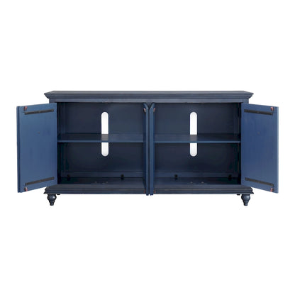 Central Park 65-inch Solid Wood 4-door TV Stand Console - 35 inches high x 65 inches wide x 18 inches deep