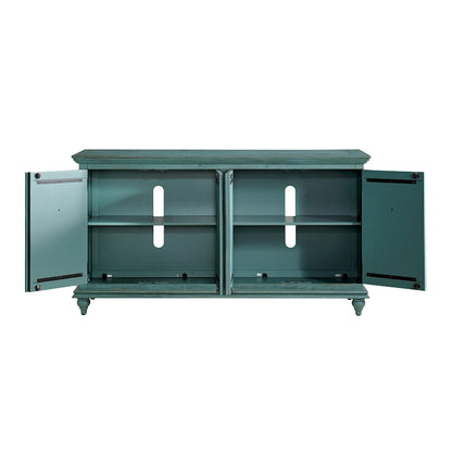 Central Park 65-inch Solid Wood 4-door TV Stand Console - 35 inches high x 65 inches wide x 18 inches deep