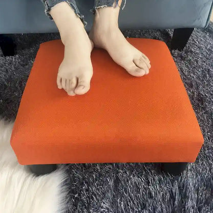 Adeco Ottoman Upholstered Fabric Footrest Pet Steps Dog Stair Stool
