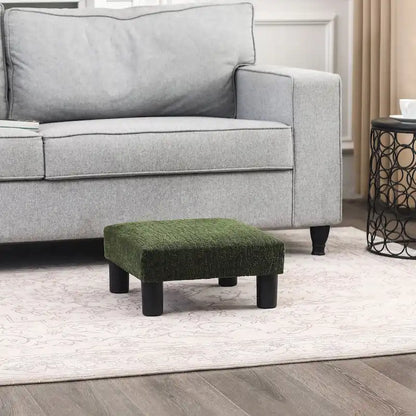 Adeco Ottoman Upholstered Fabric Footrest Pet Steps Dog Stair Stool