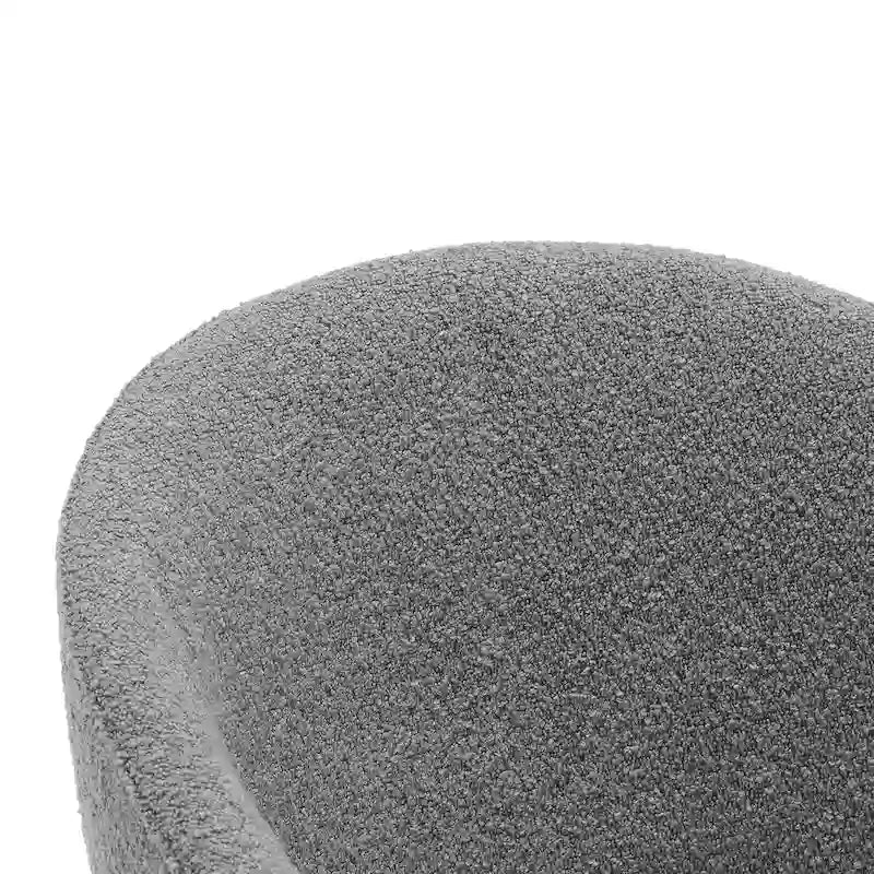 Modern Fabric Upholstered Dining Chairs, Boucle Arm Side Chair - 30 H x 22.2 W x 21.7 D