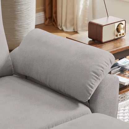Jarenie 79.72 L Shaped Sofa with Storage Ottoman for Living Room