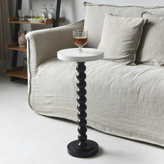COZAYH Pedestal Small Drinking Table, Contemporary Side Table
