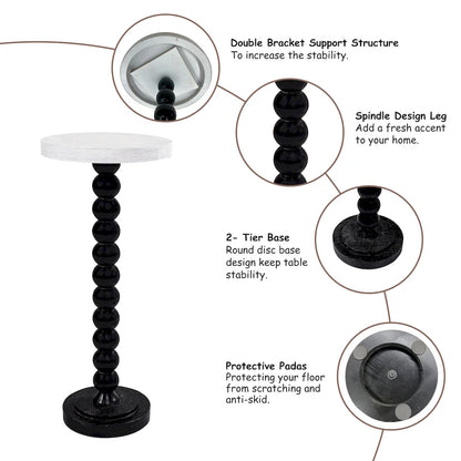 COZAYH Pedestal Small Drinking Table, Contemporary Side Table