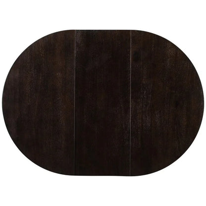 Farmhouse Round Extendable Dining Table with 16 Leaf Wood