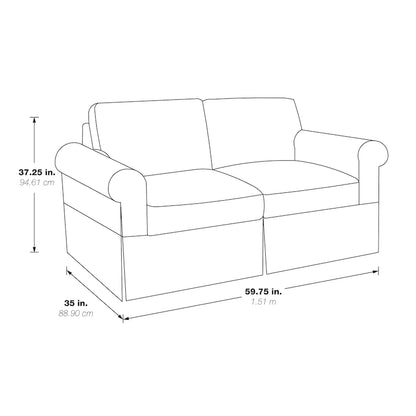 Porch & Den Zuni Mid-century Slipcover Loveseat
