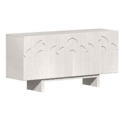 Clihome Modern Wood Storage Buffet Sideboard with 4 Doors