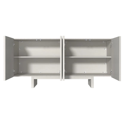 Clihome Modern Wood Storage Buffet Sideboard with 4 Doors