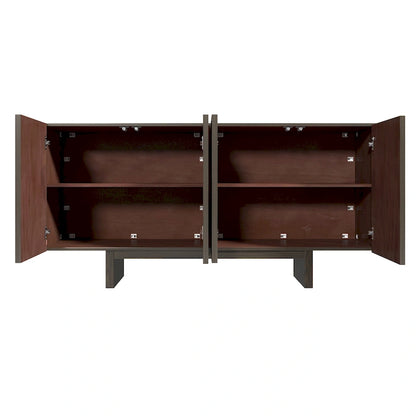 Clihome Modern Wood Storage Buffet Sideboard with 4 Doors