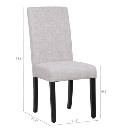 Grandview Upholstered Linen Fabric Dining Chair - 38.6