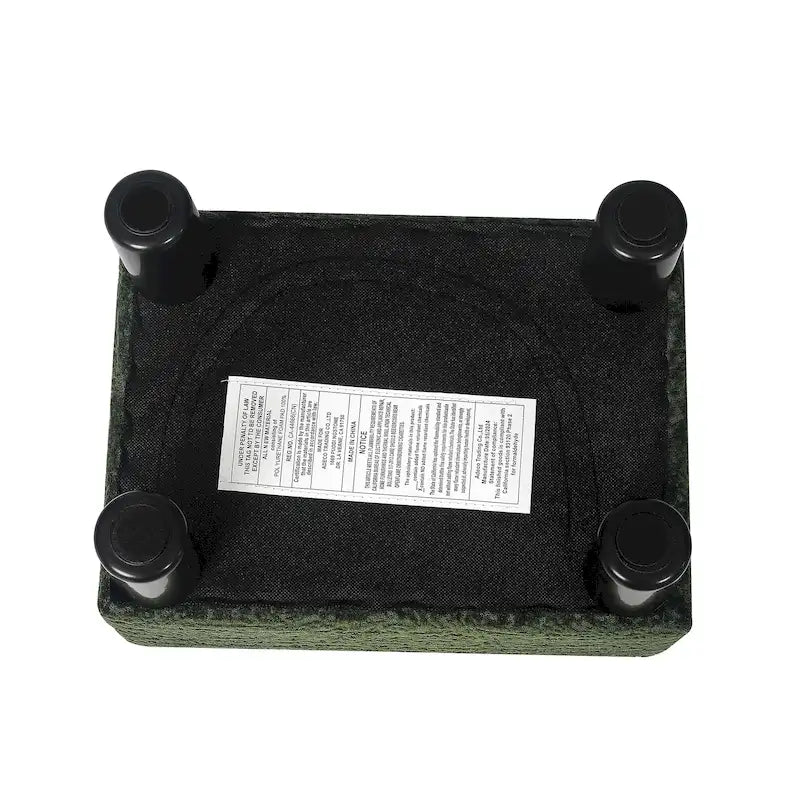 Adeco Small Rectangular Ottoman Modern PU Leather Footrest Stool Chair