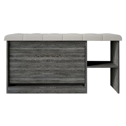 CraftPorch Multifunctional Flip-Drawer Storage Shoes Bench