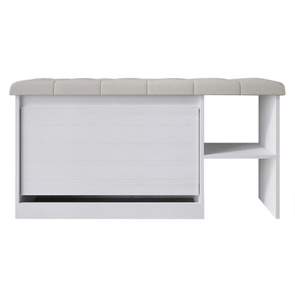 CraftPorch Multifunctional Flip-Drawer Storage Shoes Bench