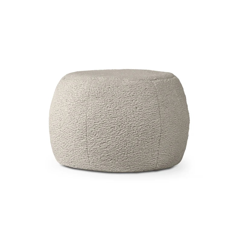 Jaxx Ellis Pouf - Modern Shearling Faux-Lamb Plush Fleece Ottoman
