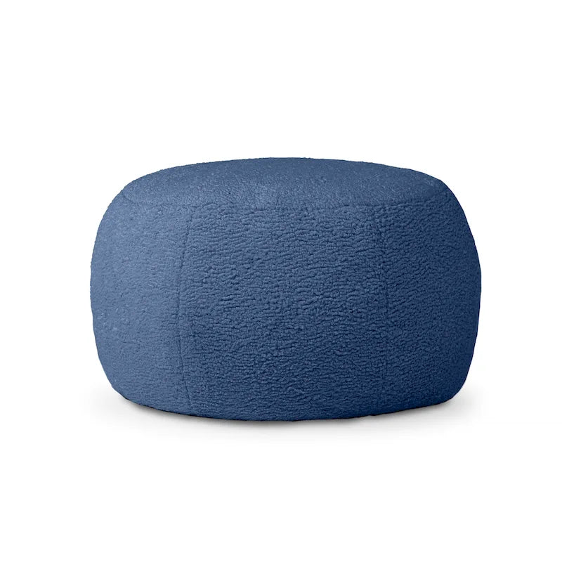 Jaxx Ellis Pouf - Modern Shearling Faux-Lamb Plush Fleece Ottoman